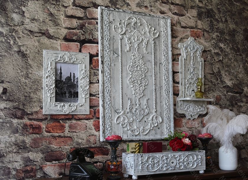 Neiwel Vintage Paris Eskitme Beyaz Kutu