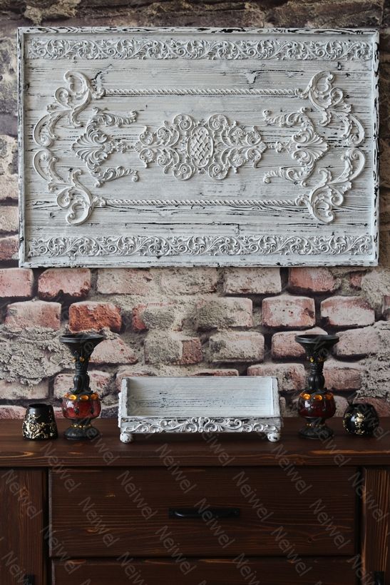 Neiwel Vintage Rian Eskitme Beyaz Stand Raf