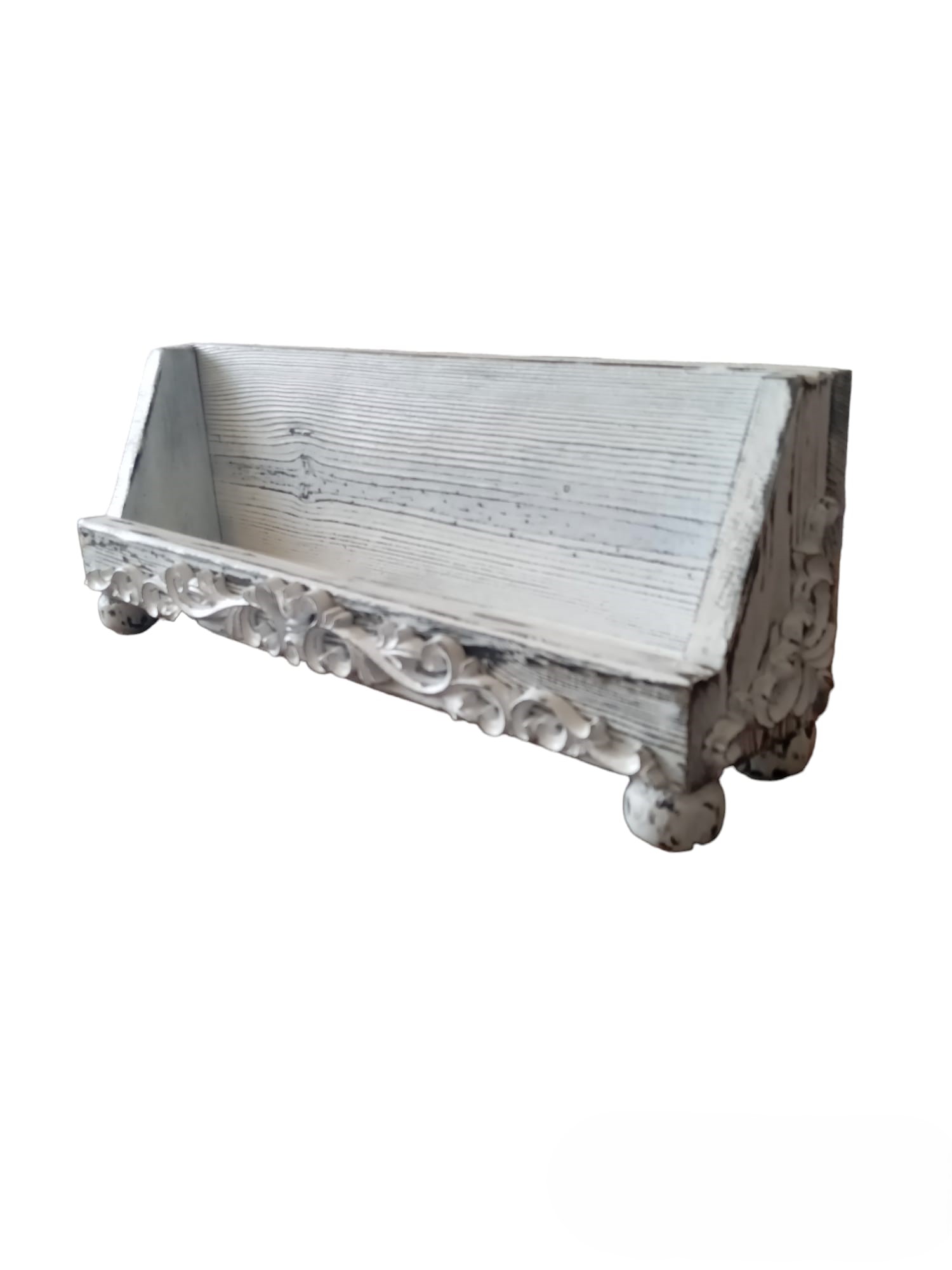 Neiwel Vintage Rian Eskitme Beyaz Stand Raf