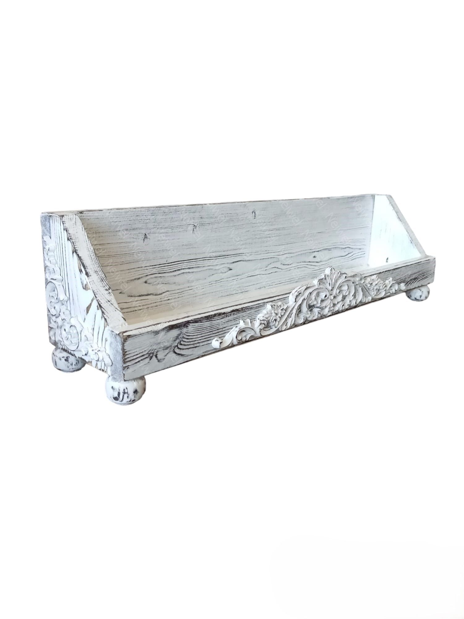 Neiwel Vintage Roha Eskitme Beyaz Bar Standı
