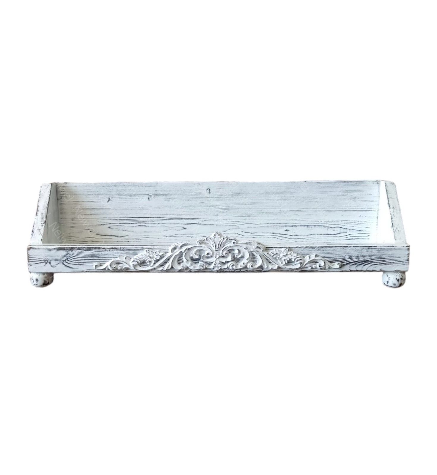 Neiwel Vintage Roha Eskitme Beyaz Stand Raf