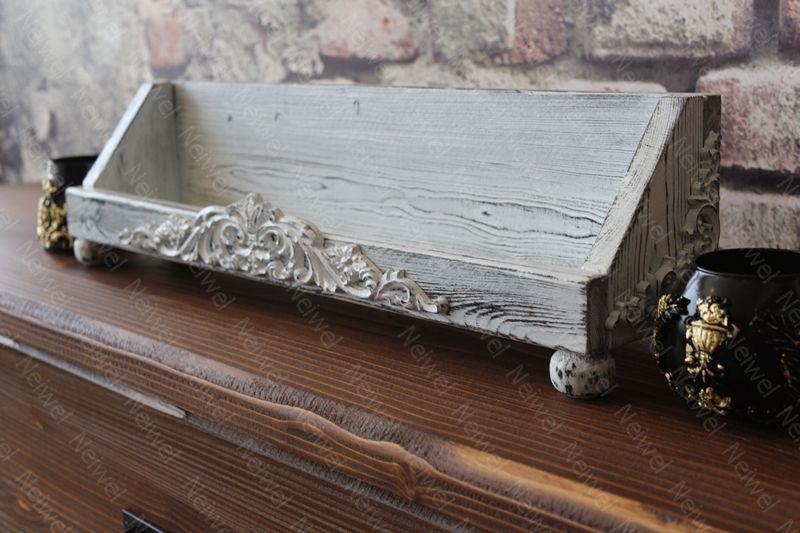 Neiwel Vintage Roha Eskitme Beyaz Stand Raf