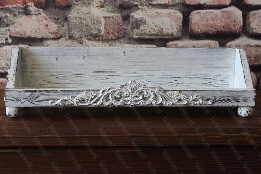 Neiwel Vintage Roha Eskitme Beyaz Stand Raf