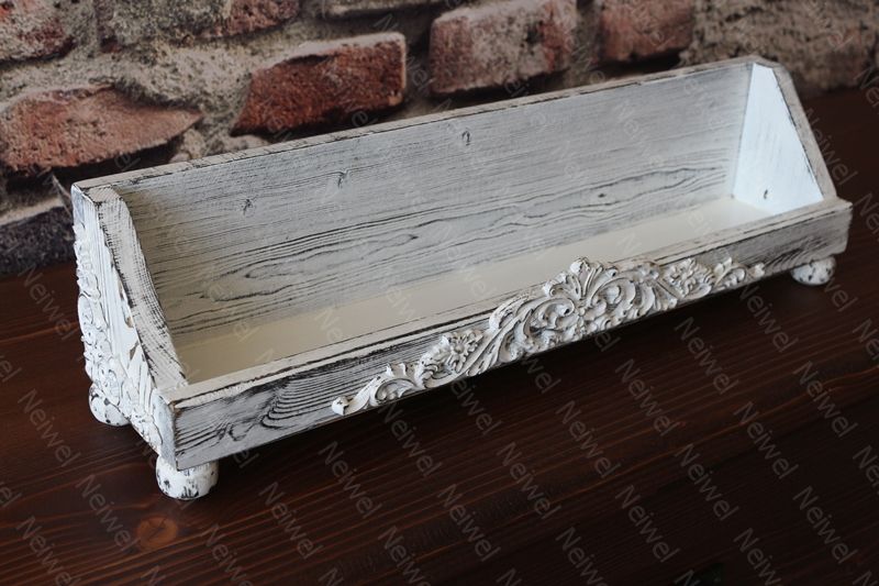 Neiwel Vintage Roha Eskitme Beyaz Stand Raf