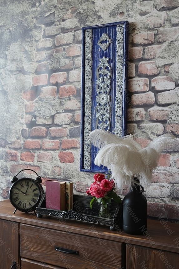 Neiwel Vintage Roha Eskitme Siyah Stand Raf
