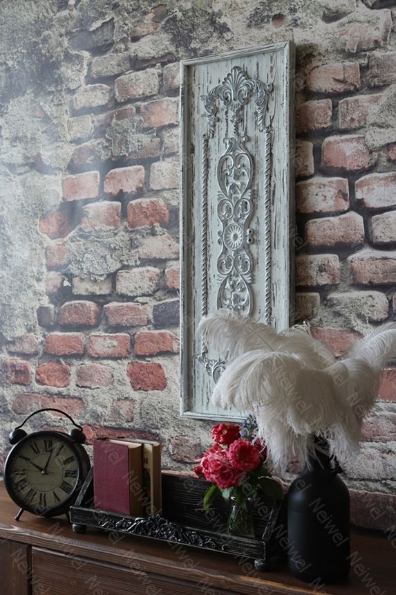 Neiwel Vintage Roha Eskitme Siyah Stand Raf
