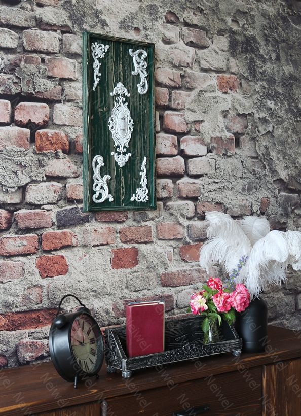 Neiwel Vintage Roha Eskitme Siyah Stand Raf