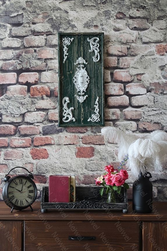 Neiwel Vintage Roha Eskitme Siyah Stand Raf