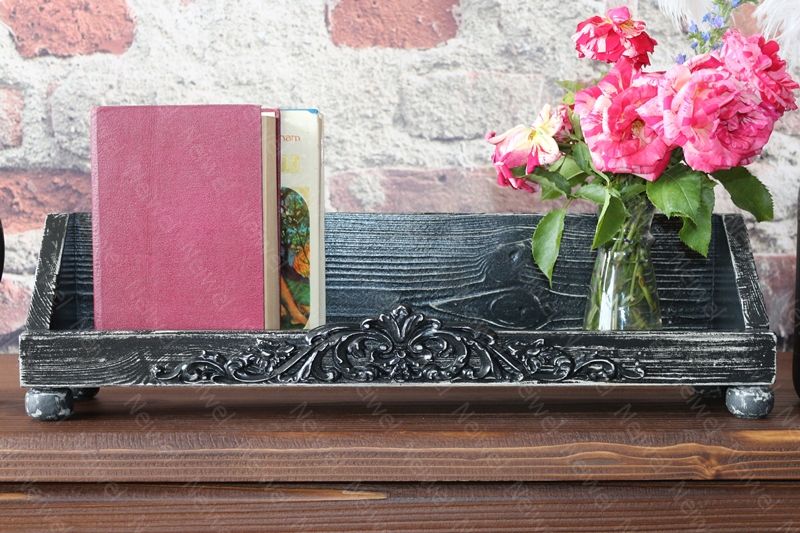 Neiwel Vintage Roha Eskitme Siyah Stand Raf