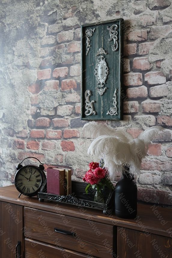 Neiwel Vintage Roha Eskitme Siyah Stand Raf