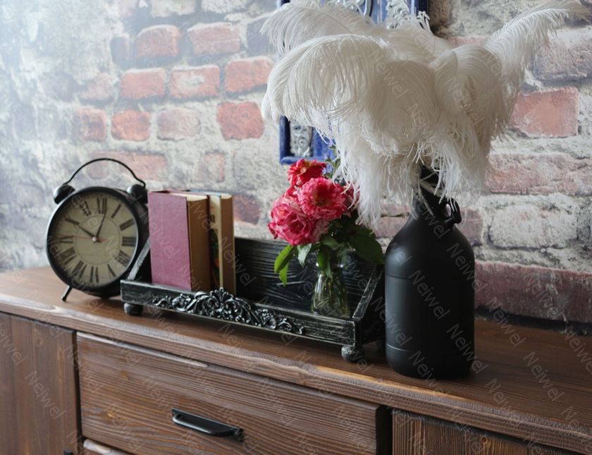 Neiwel Vintage Roha Eskitme Siyah Stand Raf