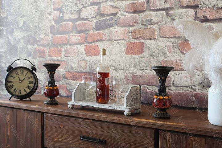 Neiwel Vintage Senna Eskitme Beyaz Bar Standı