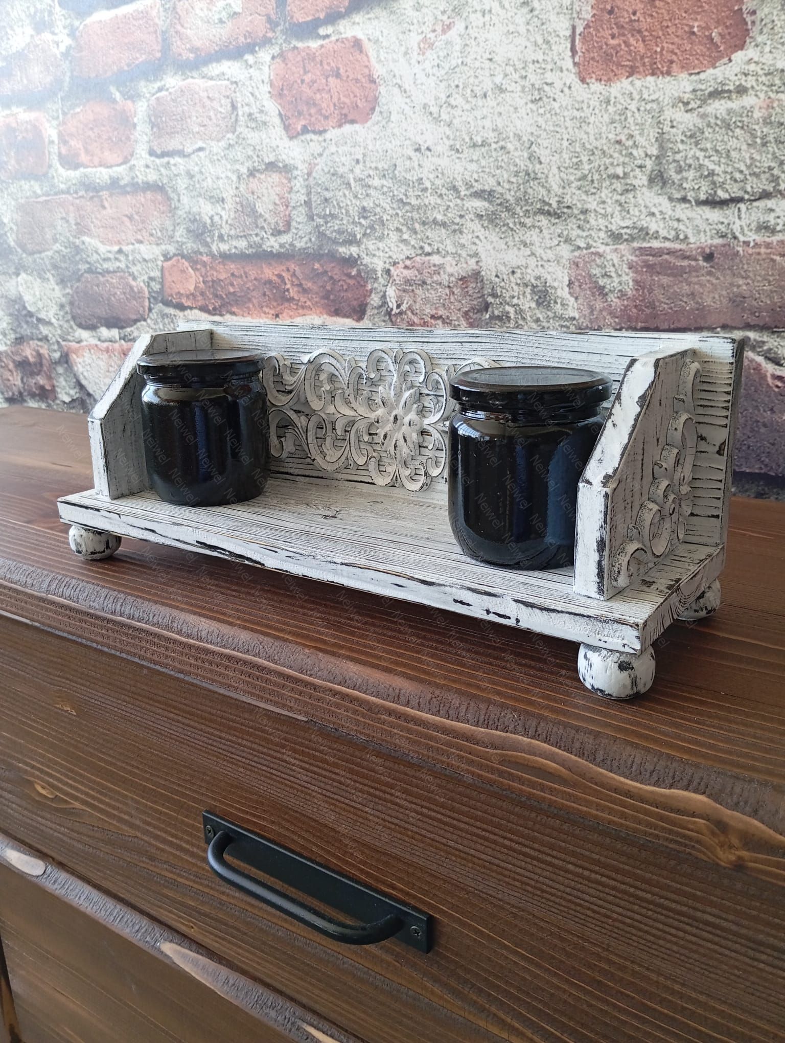Neiwel Vintage Senna Eskitme Beyaz Stand Raf