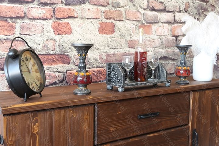 Neiwel Vintage Senna Eskitme Siyah Bar Standı