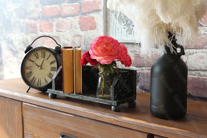 Neiwel Vintage Senna Eskitme Siyah Stand Raf