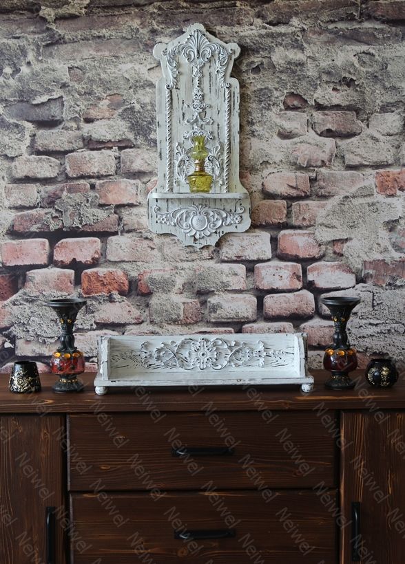 Neiwel Vintage Suen Eskitme Beyaz Stand Raf