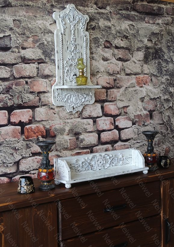 Neiwel Vintage Suen Eskitme Beyaz Stand Raf