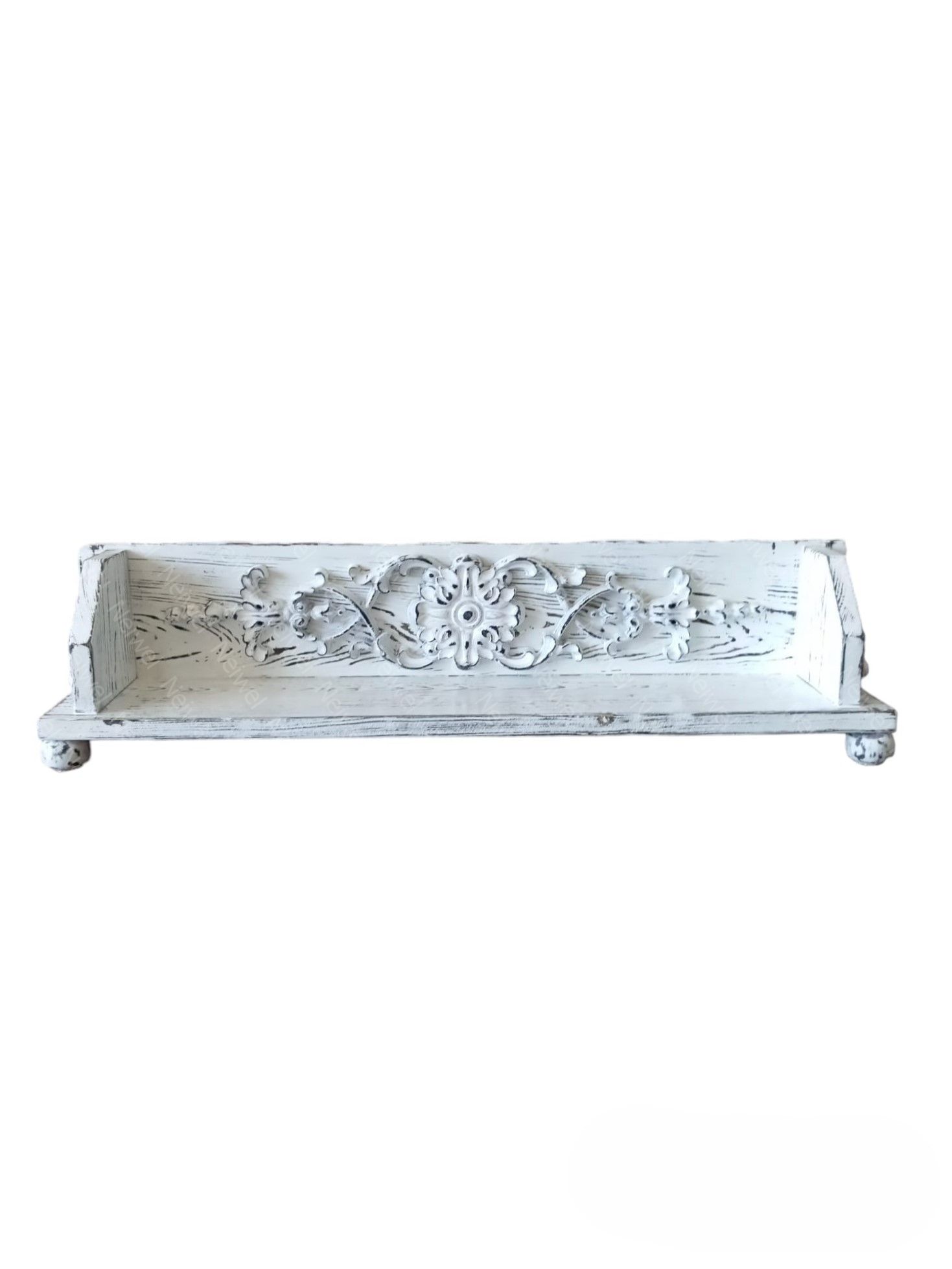 Neiwel Vintage Suen Eskitme Beyaz Bar Standı