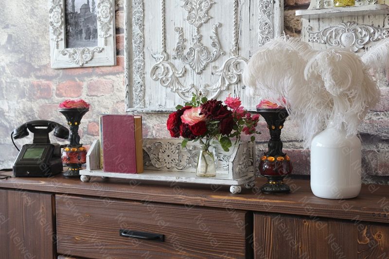 Neiwel Vintage Suen Eskitme Beyaz Stand Raf