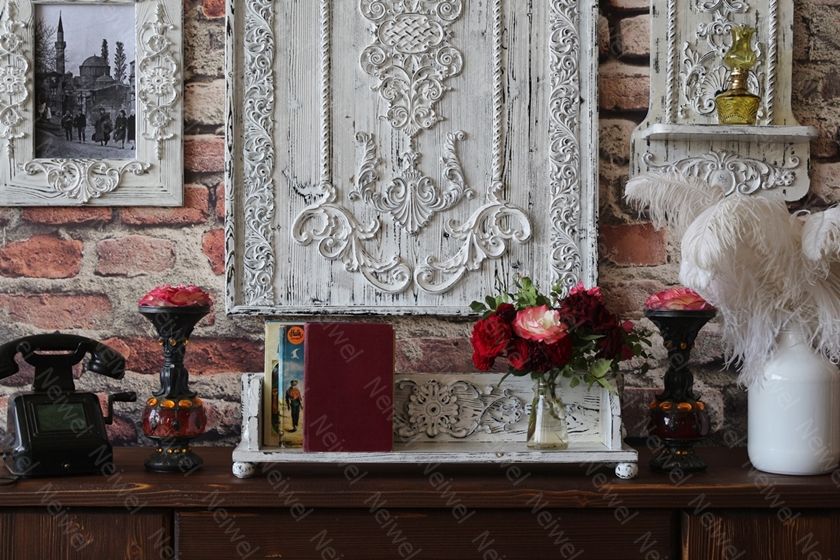Neiwel Vintage Suen Eskitme Beyaz Stand Raf