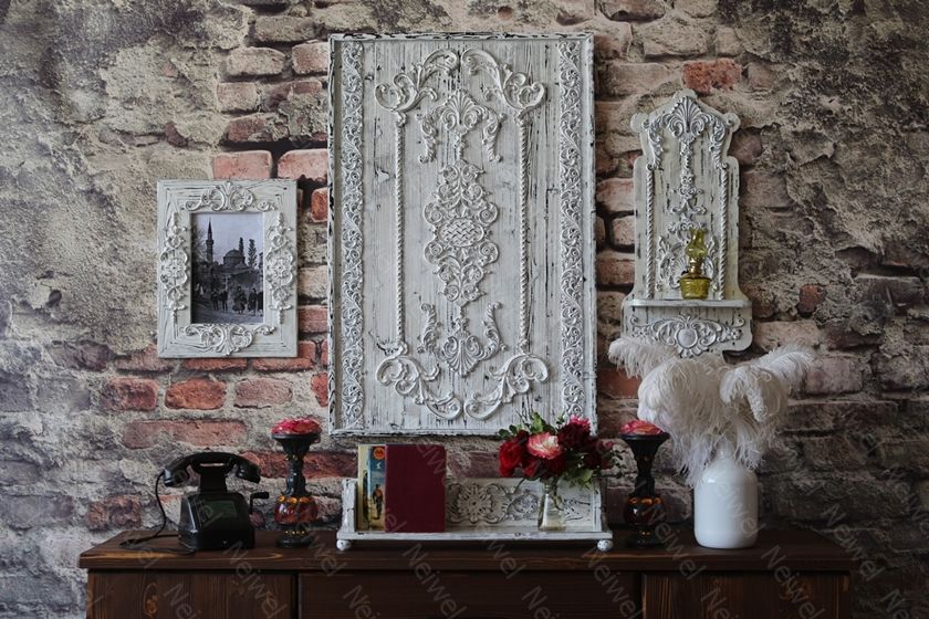 Neiwel Vintage Suen Eskitme Beyaz Stand Raf