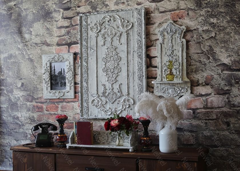 Neiwel Vintage Suen Eskitme Beyaz Stand Raf