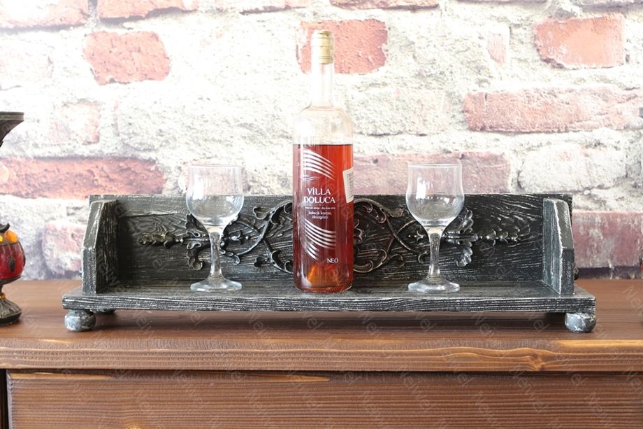 Neiwel Vintage Suen Eskitme Siyah Bar Standı