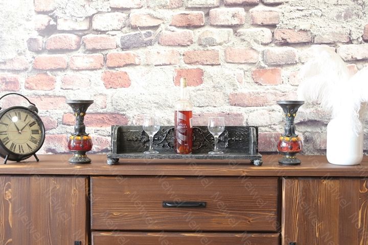 Neiwel Vintage Tenna Eskitme Siyah Bar Standı