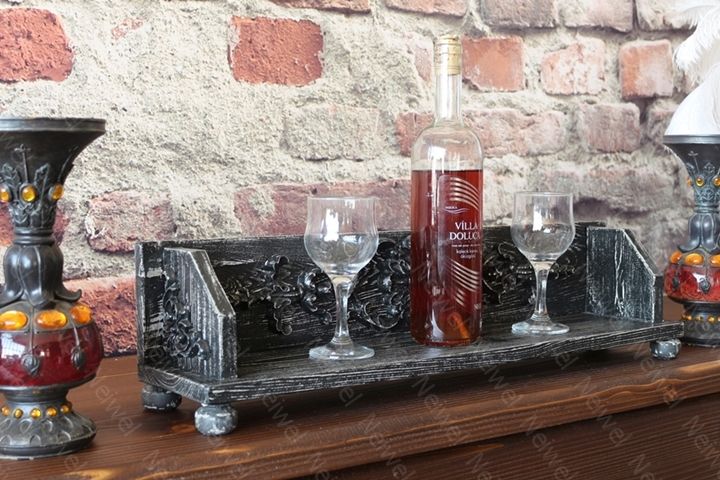 Neiwel Vintage Tenna Eskitme Siyah Bar Standı