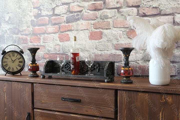 Neiwel Vintage Tenna Eskitme Siyah Bar Standı