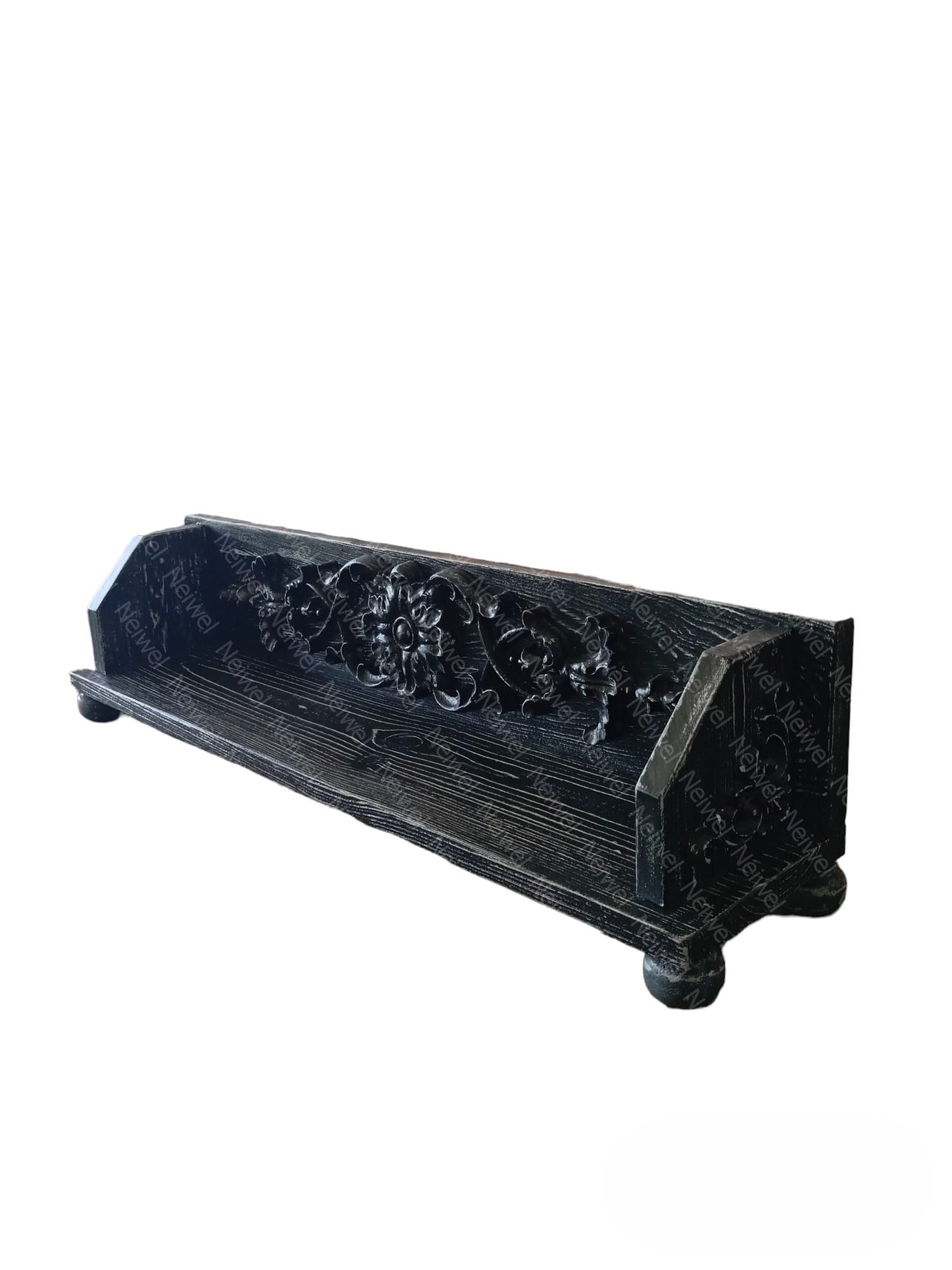 Neiwel Vintage Suen Eskitme Siyah Stand Raf