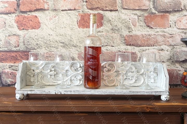Neiwel Vintage Tenna Eskitme Beyaz Bar Standı