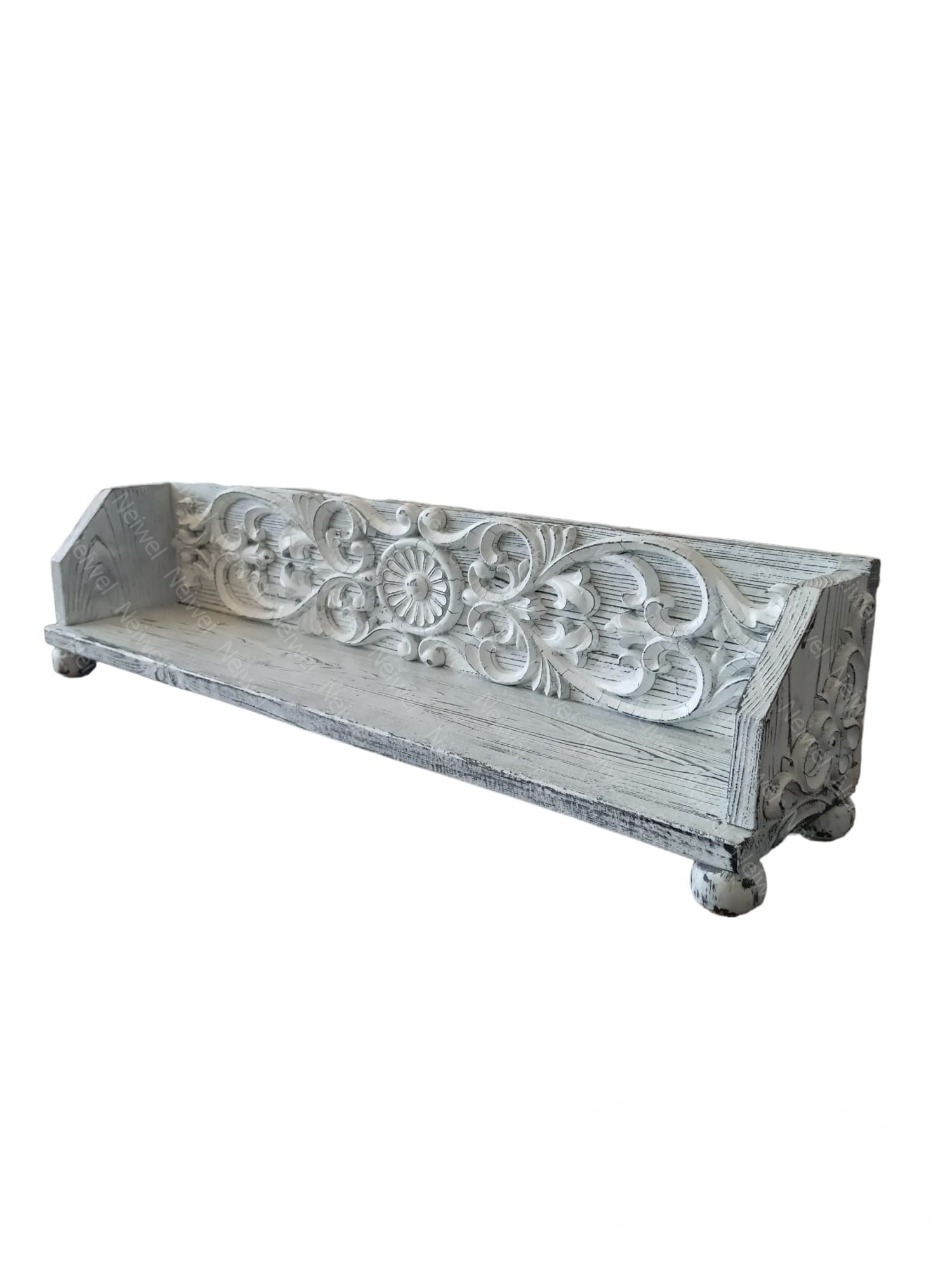 Neiwel Vintage Tenna Eskitme Beyaz Bar Standı