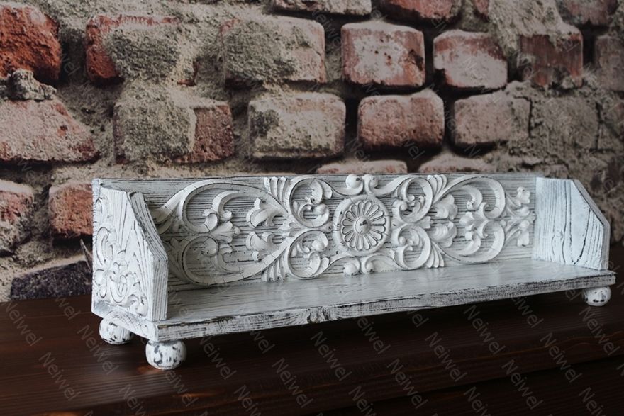 Neiwel Vintage Tenna Eskitme Beyaz Stand Raf