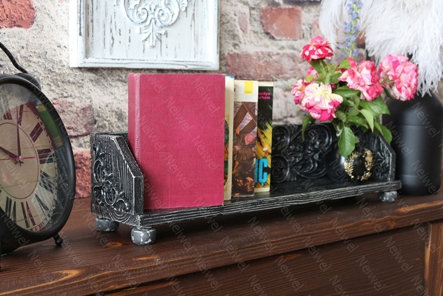 Neiwel Vintage Tenna Eskitme Siyah Stand Raf