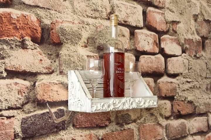 Neiwel Vintage Tuen Eskitme Beyaz Bar Raf