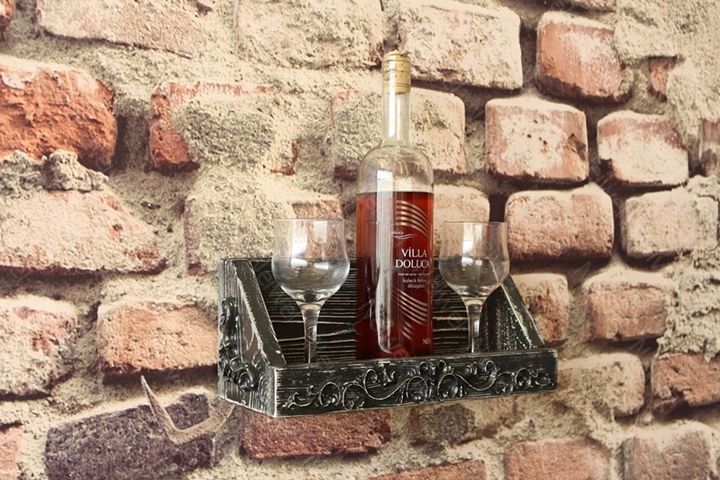Neiwel Vintage Tuen Eskitme Siyah Bar Raf