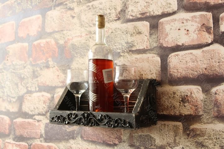 Neiwel Vintage Tuen Eskitme Siyah Bar Raf