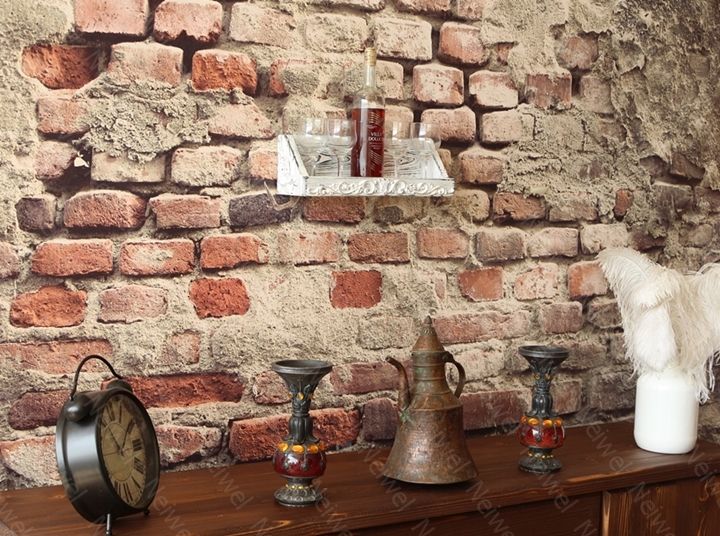 Neiwel Vintage Vien Eskitme Beyaz Bar Raf