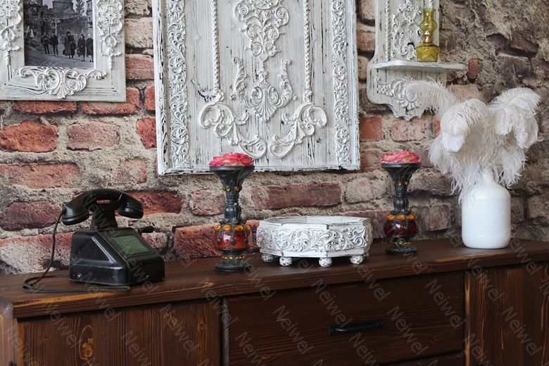 Neiwel Vintage Yıldız Eskitme Beyaz Kutu