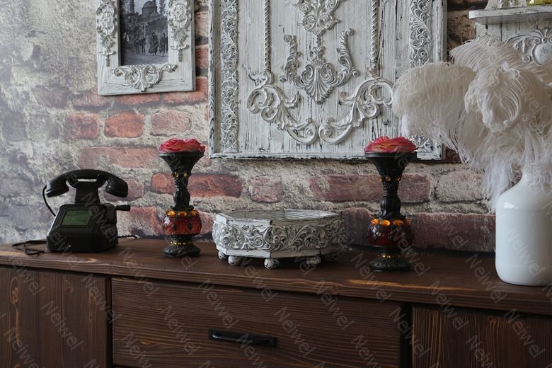 Neiwel Vintage Yıldız Eskitme Beyaz Kutu