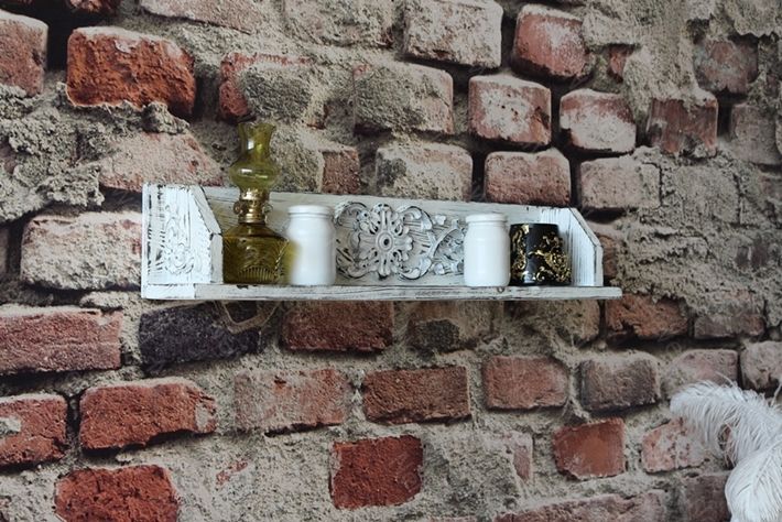 Neiwel Vintage Duen Nio Eskitme Beyaz Raf