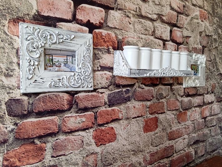 Neiwel Vintage Meira Eskitme Beyaz Raf