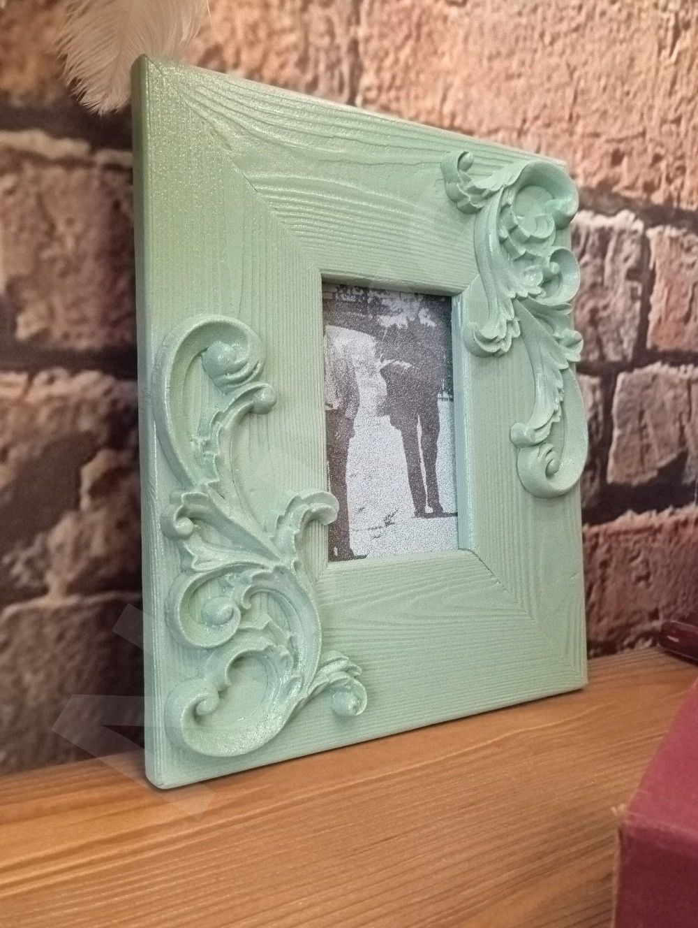Neiwel Vintage Ahşap Yeşil Renk Resim Çerçevesi