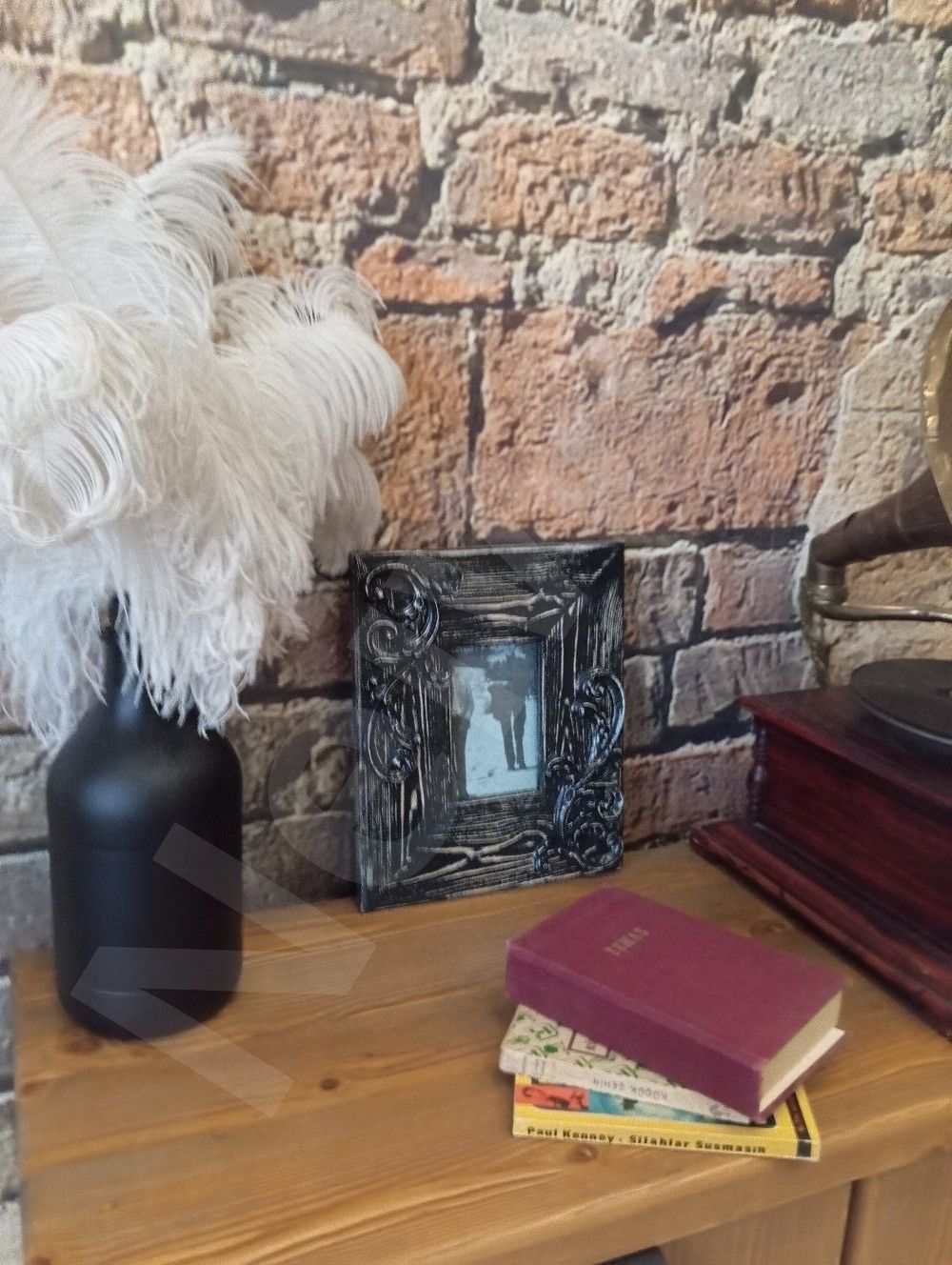 Neiwel Vintage Ahşap Eskitme Siyah Resim Çerçevesi