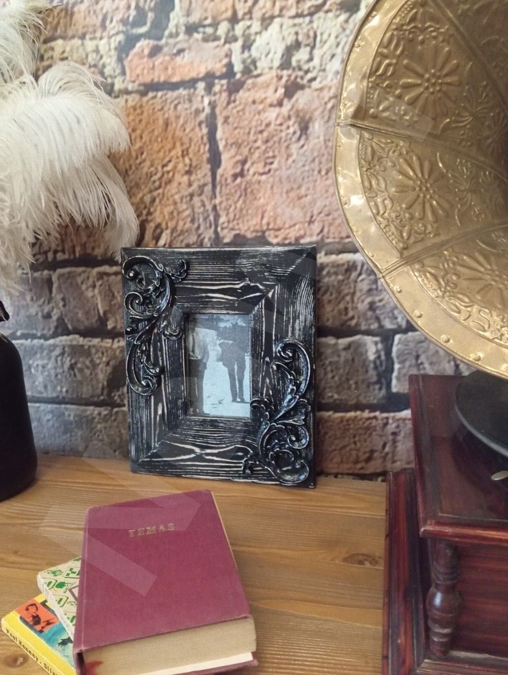 Neiwel Vintage Ahşap Eskitme Siyah Resim Çerçevesi