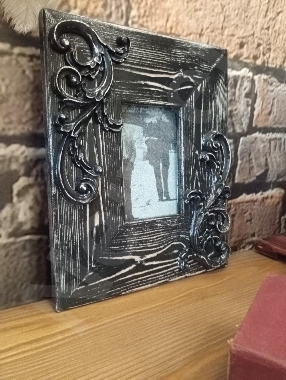 Neiwel Vintage Ahşap Eskitme Siyah Resim Çerçevesi