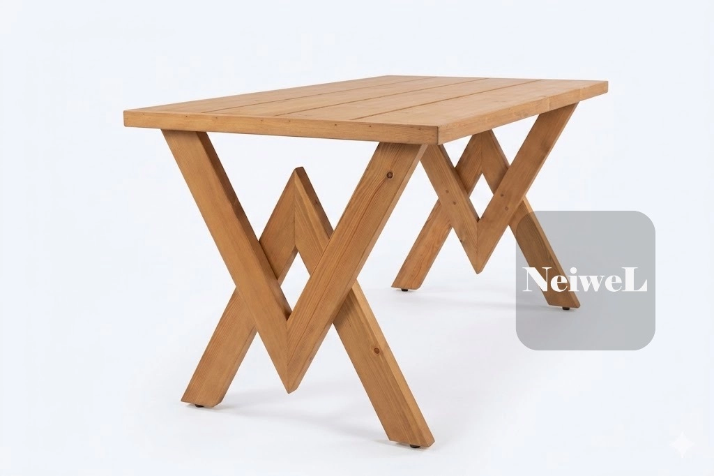 Neiwel Garden Venus Doğal Ahşap Bahçe Masa