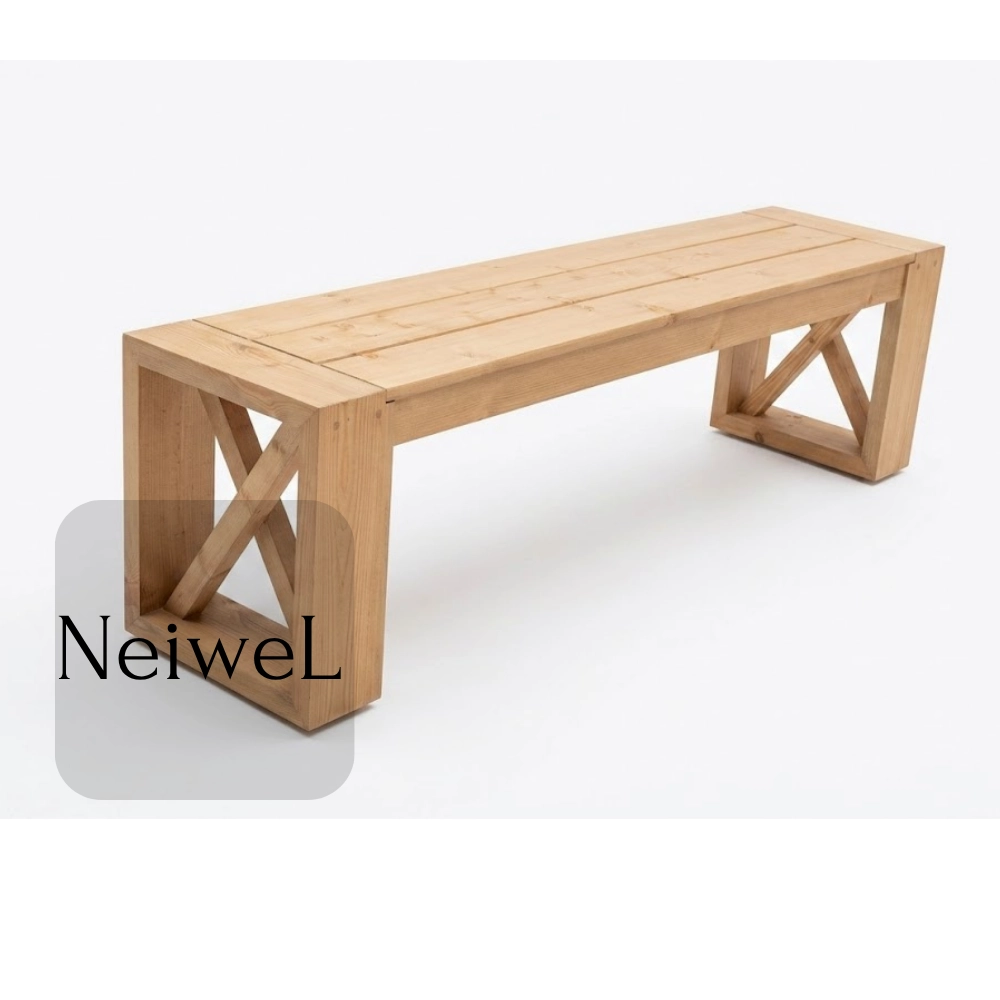 Neiwel Garden Luin Doğal Ahşap Bank